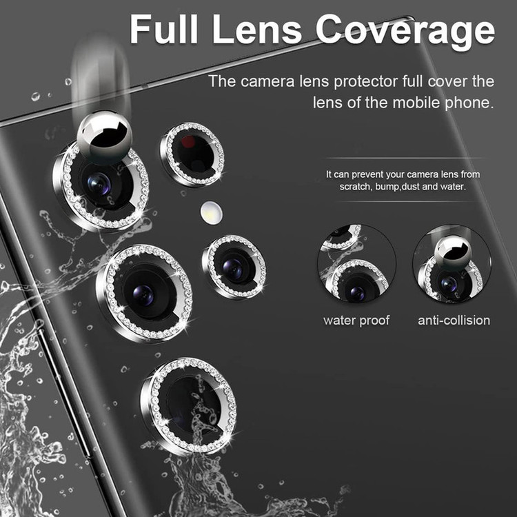 محافظ لنز دوربین گلستیک مدل Ring Diamond GL مناسب برای گوشی موبایل سامسونگ Galaxy S25 Ultra