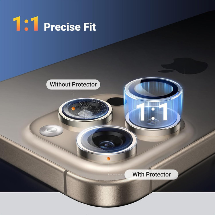 محافظ لنز دوربین گوف مدل Ring Metal مناسب برای گوشی موبایل اپل iPhone 16 / 16 Plus