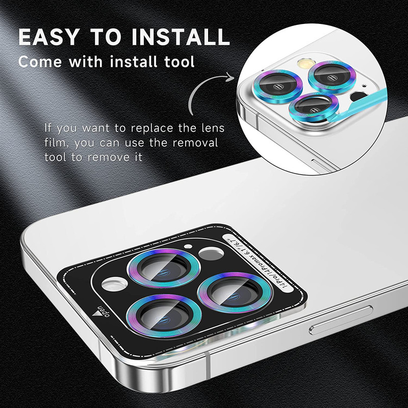محافظ لنز دوربین D'hard مدل HD-ColorLenz مناسب برای گوشی موبایل اپل Iphone 14 Pro Max / 14 Pro