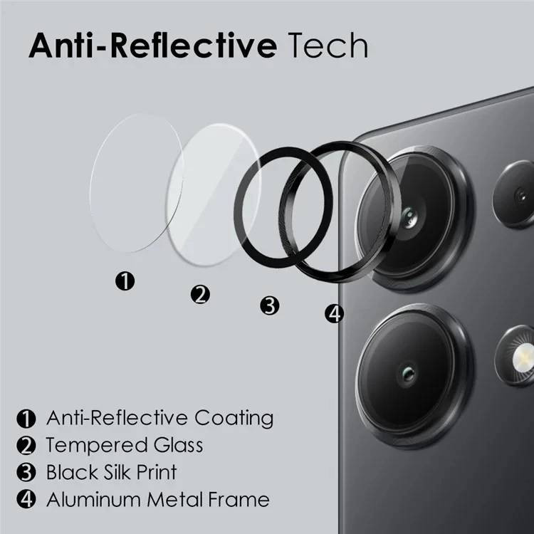 محافظ لنز دوربین گودزیلا مدل رینگی مناسب برای گوشی موبایل شیائومی Redmi Note 13 4G