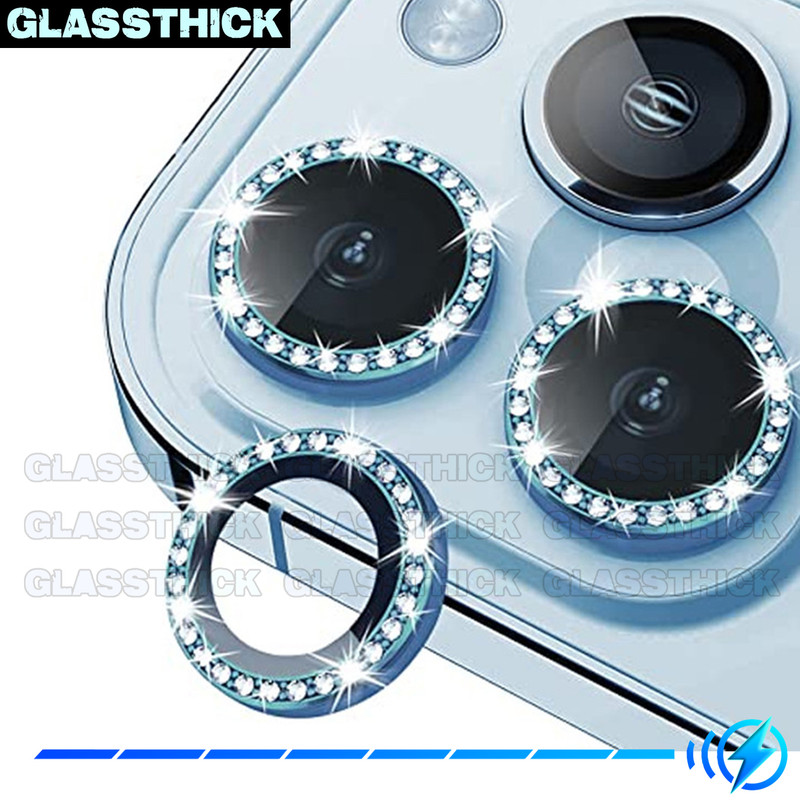 محافظ لنز دوربین گلستیک مدل Ring-Diamond مناسب برای گوشی موبایل اپل Iphone 11 Pro / 11 Pro Max