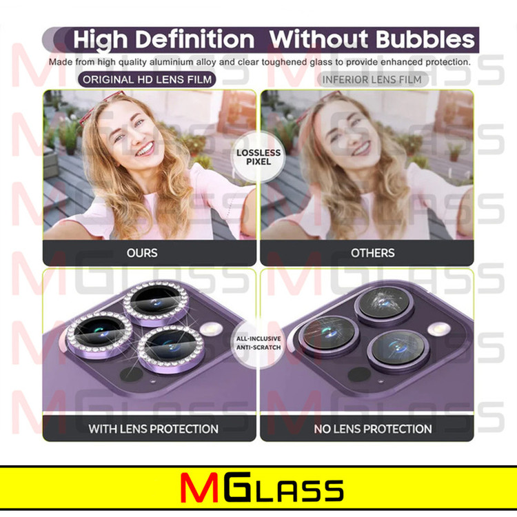 محافظ لنز دوربین امگلس مدل Ring Diamond مناسب برای گوشی موبایل اپل Iphone 13 Pro / 13 Pro max