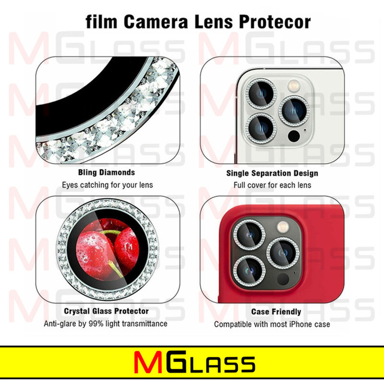 محافظ لنز دوربین امگلس مدل Ring Diamond مناسب برای گوشی موبایل اپل Iphone 13 Pro / 13 Pro max