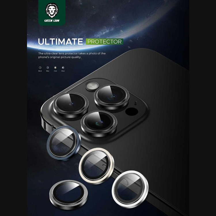 محافظ لنز دوربین گرین لاین مدل GNCMHDP15PM مناسب برای گوشی موبایل اپل iPhone 15 PRO / 15 PRO MAX