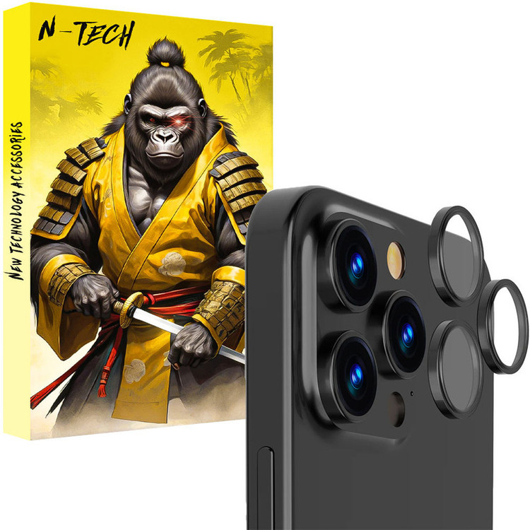 محافظ لنز دوربین انتک مدل Black Titanium مناسب برای گوشی موبایل اپل iPhone 16 Pro / 16 Pro Max