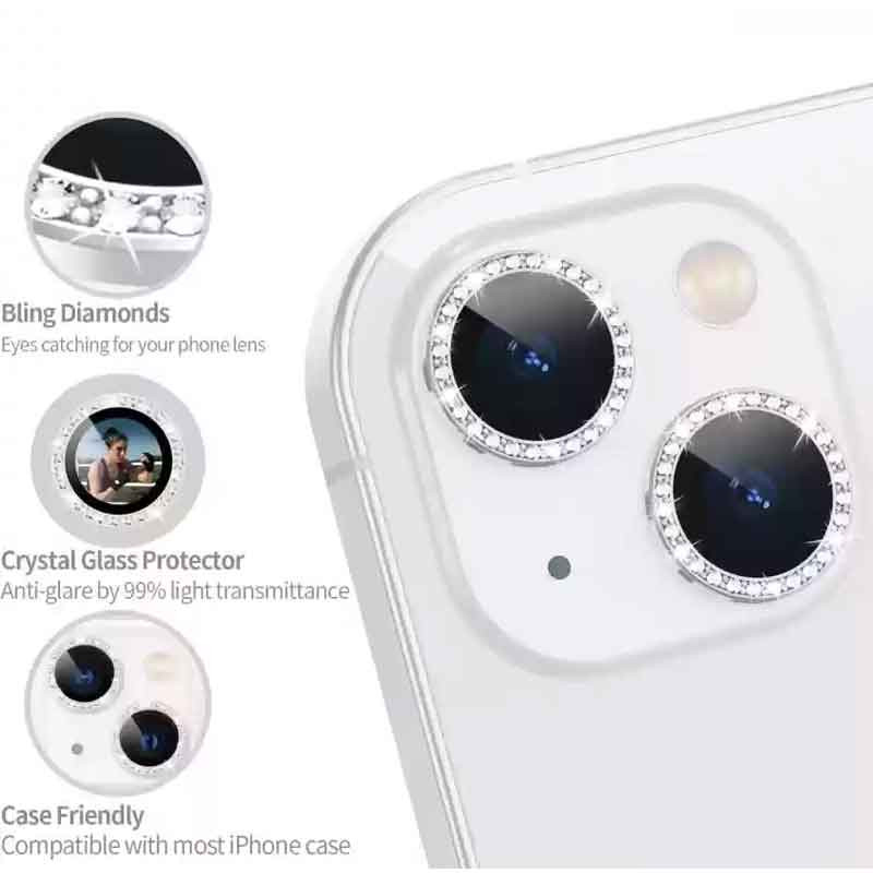 محافظ لنز دوربین انتک مدل رینگی نگین دار مناسب برای گوشی موبایل شیائومی Poco X5 Pro 5G