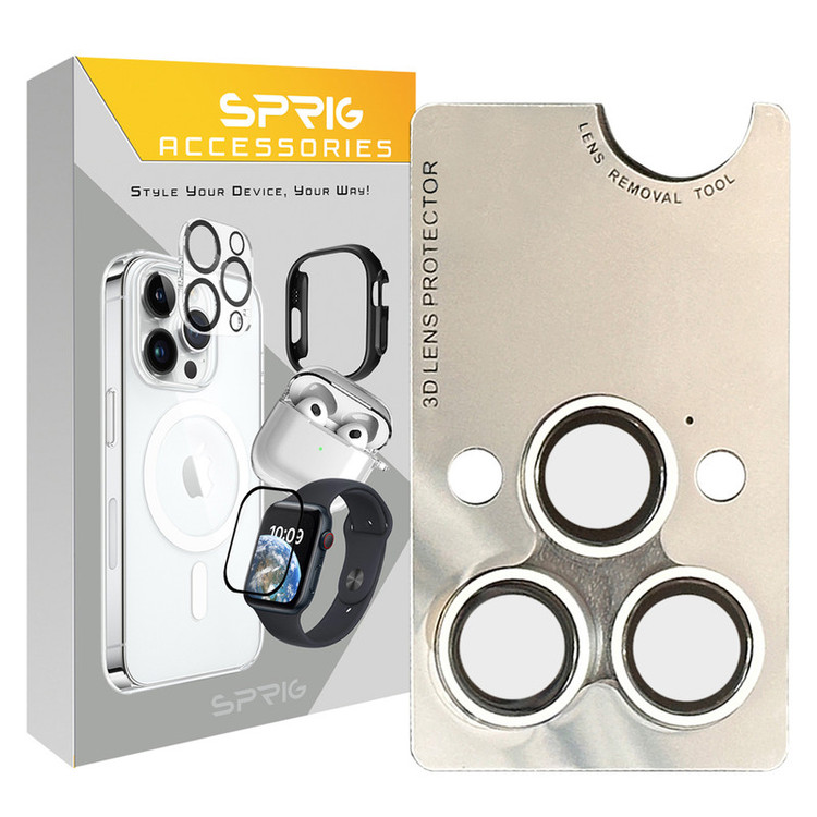 محافظ لنز دوربین اسپریگ مدل Ring Metal Luxury مناسب برای گوشی موبایل اپل Iphone 14 Pro / 14 Pro max