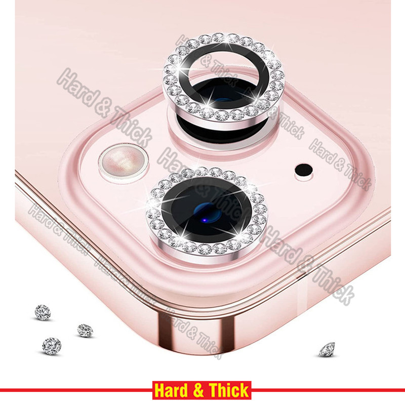 محافظ لنز دوربین هارد اند تیک مدل Shining Style Diamond مناسب برای گوشی موبایل اپل Iphone 13