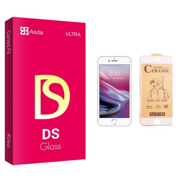 محافظ صفحه نمایش سرامیکی آسدا مدل DS glass مناسب برای گوشی موبایل اپل iPhone 8