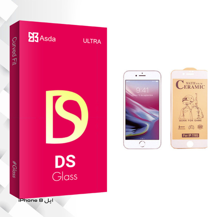 محافظ صفحه نمایش سرامیکی آسدا مدل DS glass مناسب برای گوشی موبایل اپل iPhone 8