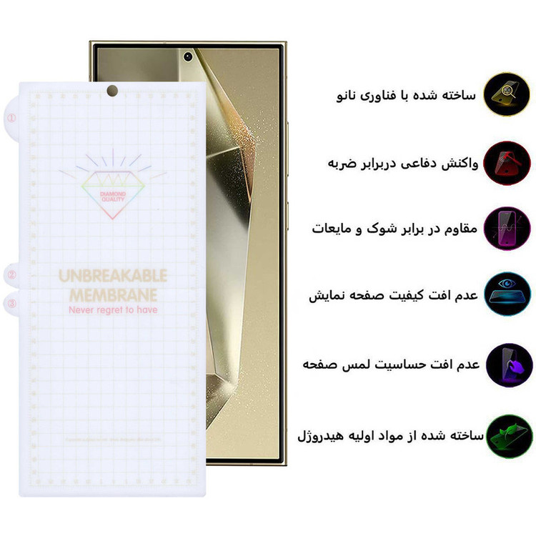 محافظ صفحه نمایش D`HARDمدل Hydrogel مناسب برای گوشی موبایل سامسونگ Galaxy S24 Ultra / S23 Ultra / S22 Ultra