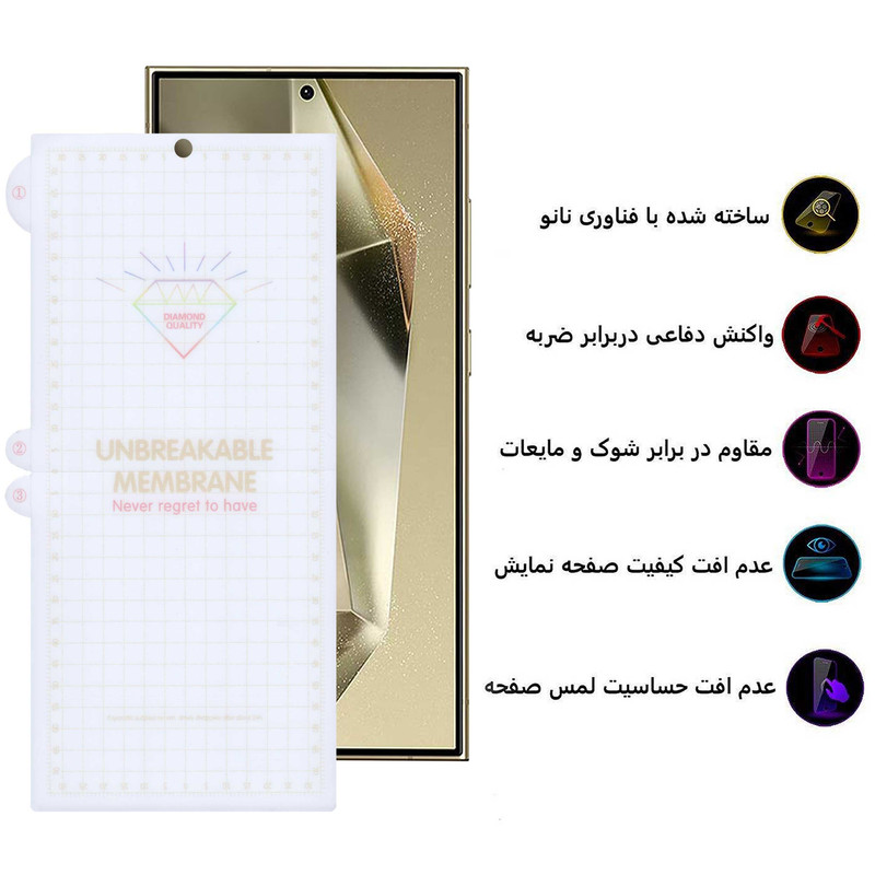 محافظ صفحه نمایش D`HARDمدل Hydrogel مناسب برای گوشی موبایل سامسونگ Galaxy S24 Ultra / S23 Ultra / S22 Ultra