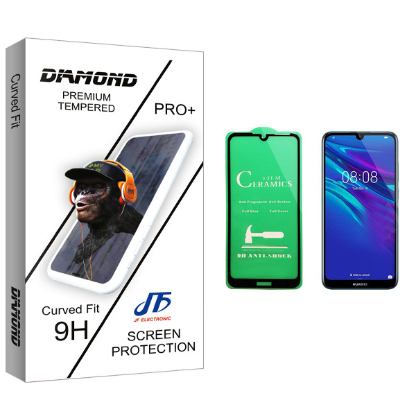 محافظ صفحه نمایش سرامیکی جی اف مدل Diamond glass مناسب برای گوشی موبایل هوآوی Y6 2019