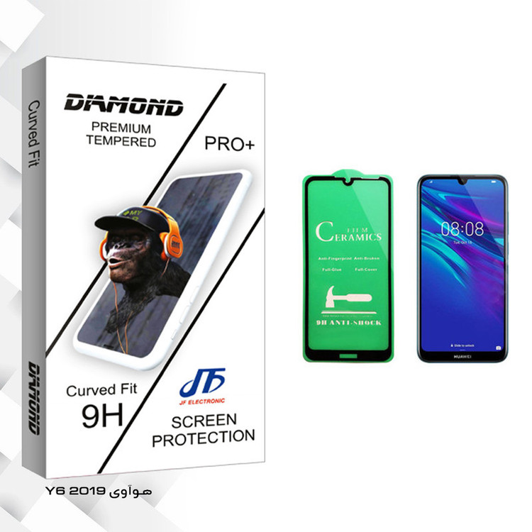 محافظ صفحه نمایش سرامیکی جی اف مدل Diamond glass مناسب برای گوشی موبایل هوآوی Y6 2019
