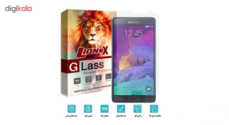 محافظ صفحه نمایش لایونکس مدل UPS مناسب برای گوشی موبایل سامسونگ Galaxy Note 4