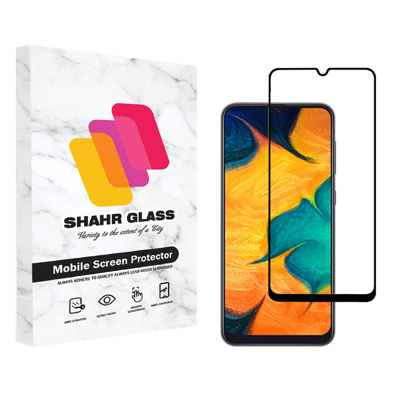 محافظ صفحه نمایش شهر گلس مدل FUL مناسب برای گوشی موبایل سامسونگ Galaxy A30