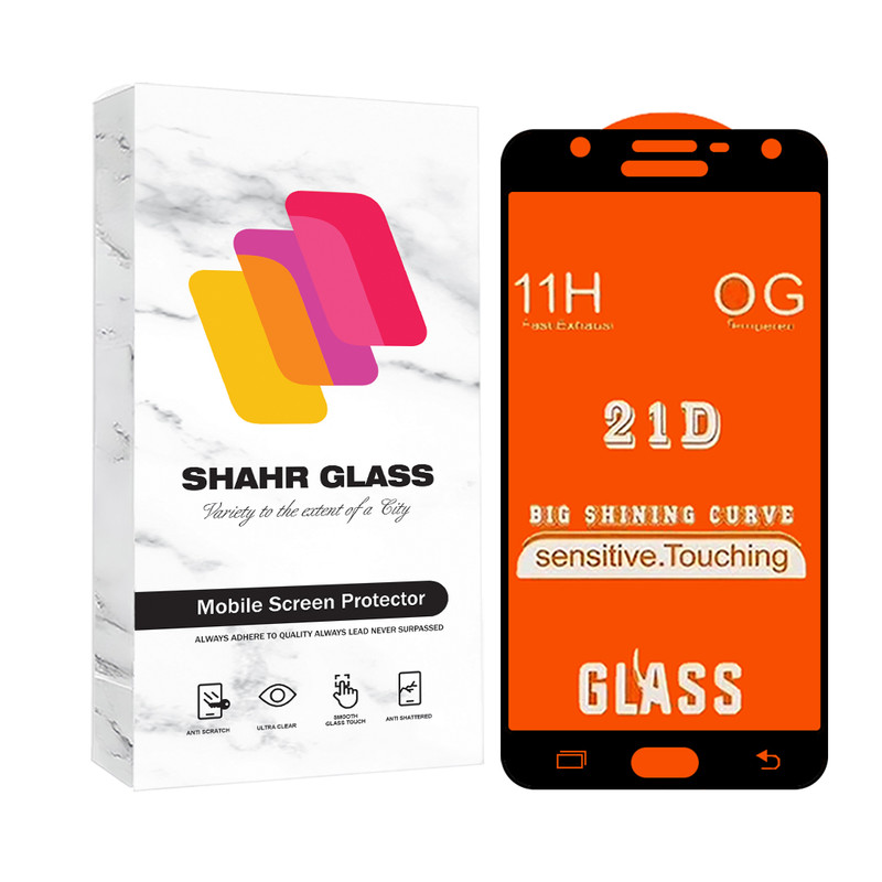 محافظ صفحه نمایش شهر گلس مدل FULLSH مناسب برای گوشی موبایل سامسونگ Galaxy J7 2015 / Galaxy J700