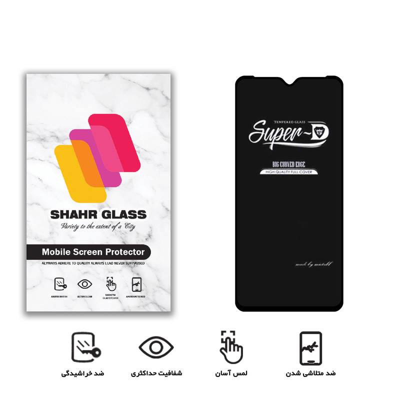 محافظ صفحه نمایش شهر گلس مدل SUPERD مناسب برای گوشی موبایل شیائومی Redmi Note 8 Pro / 9T / 9 Power