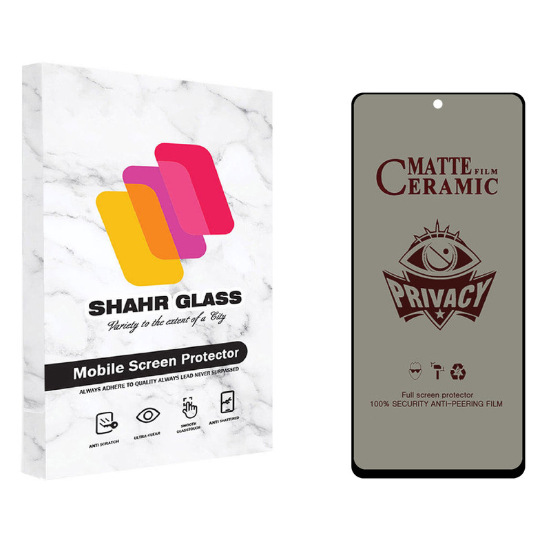 محافظ صفحه نمایش سرامیکی حریم شخصی شهر گلس مدل CRP مناسب برای گوشی موبایل شیائومی Redmi Note 10 4G / Redmi Note 10s / Redmi Note 11