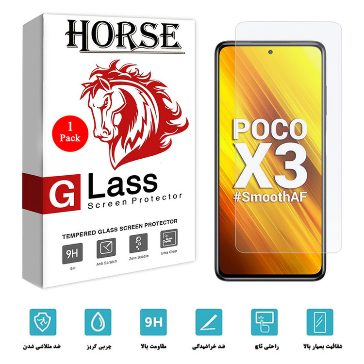 محافظ صفحه نمایش شیشه ای هورس مدل SMP01 مناسب برای گوشی موبایل شیائومی Poco X3