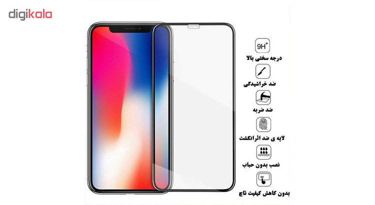 محافظ صفحه نمایش 5D هورس مدل FAG مناسب برای گوشی موبایل اپل iPhone XS Max