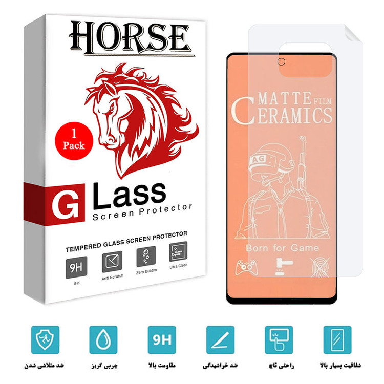 محافظ صفحه نمایش مات هورس مدل 2CMN مناسب برای گوشی موبایل شیائومی Poco X3 Pro به همراه محافظ پشت گوشی