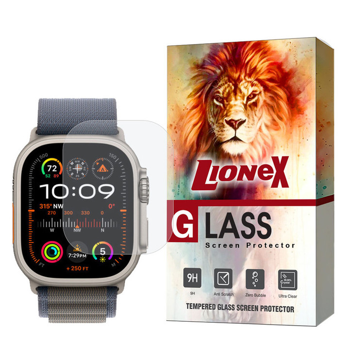 محافظ صفحه نمایش لایونکس مدل WATCHSAFE مناسب برای اپل واچ Watch Ultra 2 49 mm / Apple Watch Ultra 49 mm