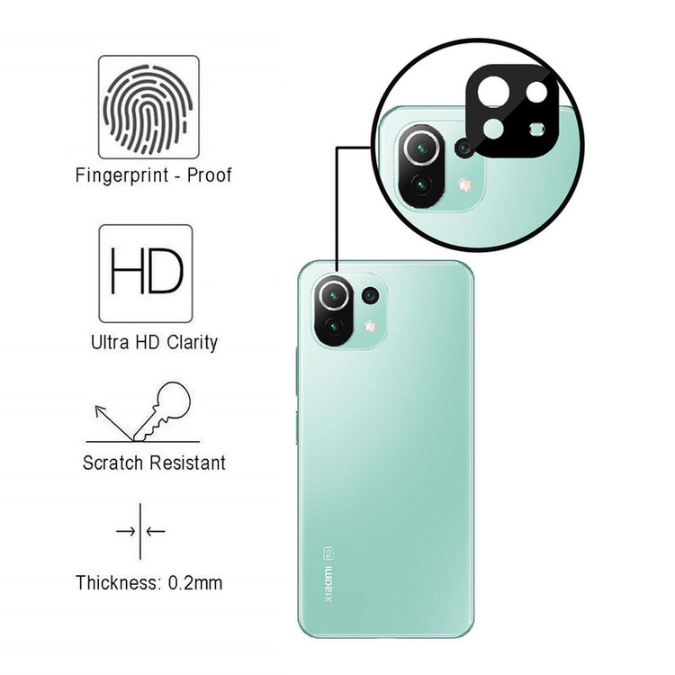 محافظ لنز دوربین شهر گلس مدل LFUL مناسب برای گوشی موبایل شیائومی 11 Lite 5G NE