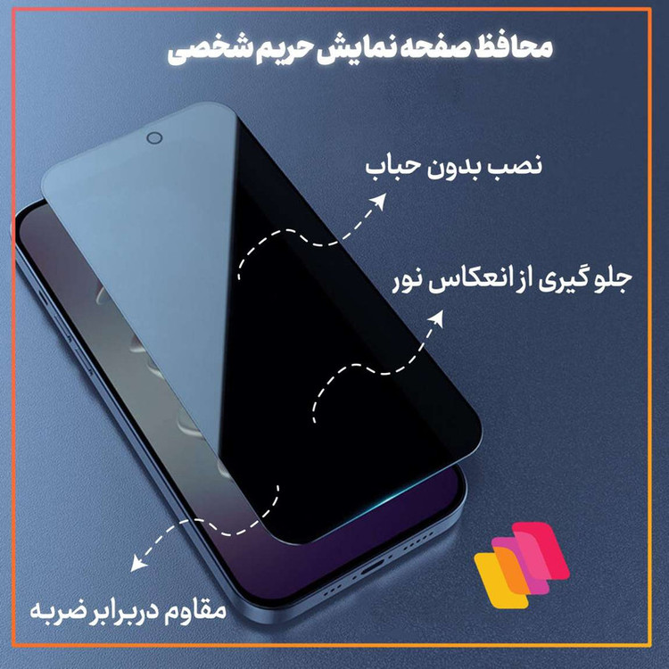 محافظ صفحه نمایش سرامیکی حریم شخصی شهر گلس مدل PRIVATECRSH مناسب برای گوشی موبایل اپل iPhone 14 Pro