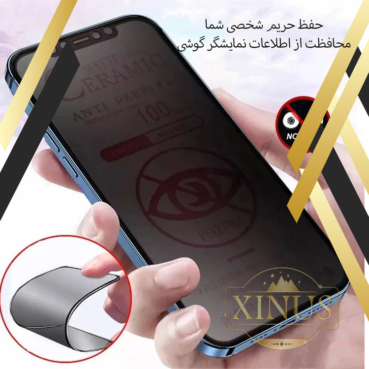 محافظ صفحه نمایش حریم شخصی ژینوس مدل PRCXI مناسب برای گوشی موبایل شیائومی Redmi 12C