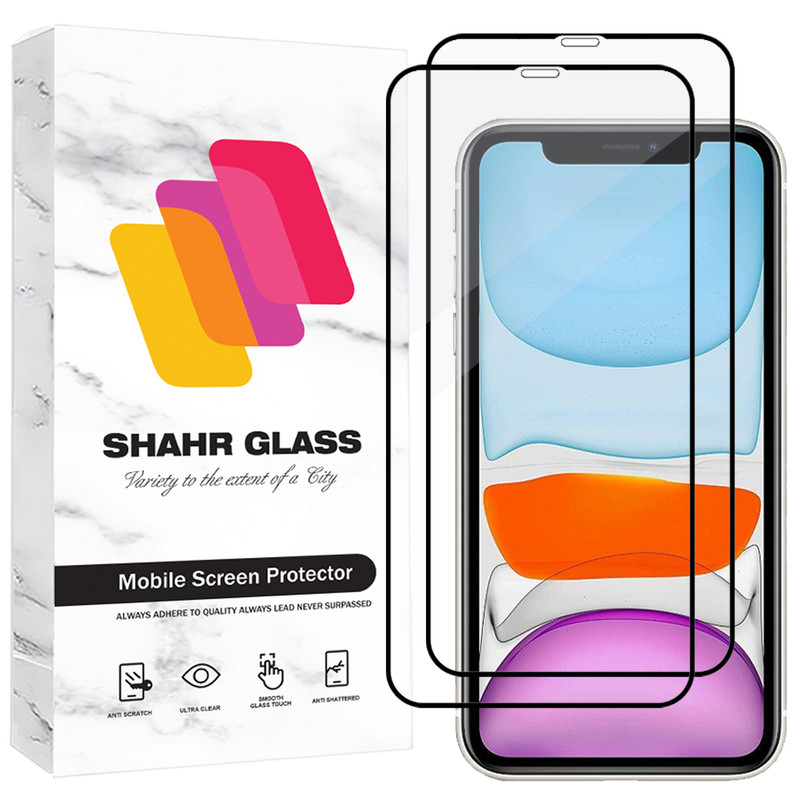 محافظ صفحه نمایش شیشه ای شهر گلس مدل FUL2 مناسب برای گوشی موبایل اپل iPhone 11 Pro / XS / X بسته دو عددی