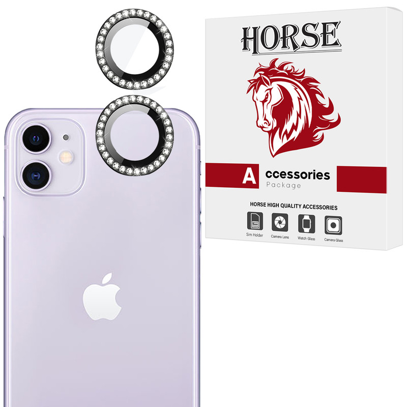 محافظ لنز دوربین شیشهای هورس مدل NRIH20 مناسب برای گوشی موبایل اپل iPhone 11