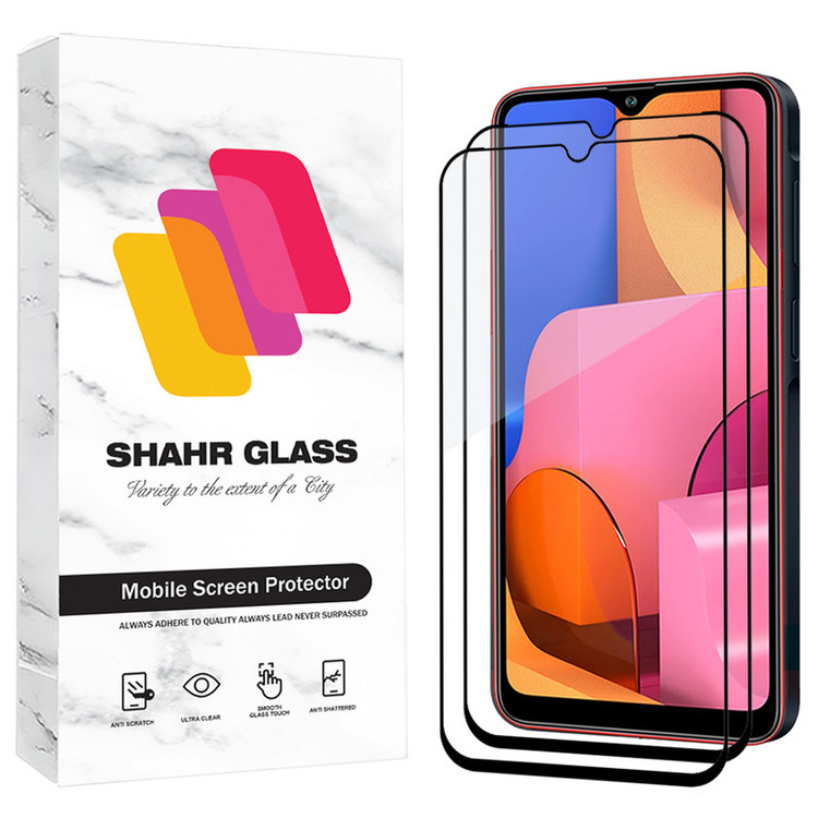 محافظ صفحه نمایش شیشه ای شهر گلس مدل FUL2 مناسب برای گوشی موبایل سامسونگ Galaxy A20s بسته دو عددی