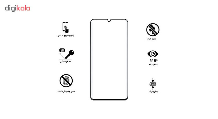 محافظ صفحه نمایش 6D هورس مدل EMH مناسب برای گوشی موبایل شیائومی Mi Note 10