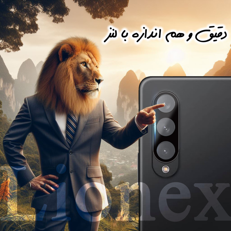 محافظ لنز دوربین لایونکس مدل 5DLENSLION مناسب برای گوشی موبایل سامسونگ Galaxy Z Fold 4 5G / Galaxy Fold 4 5G