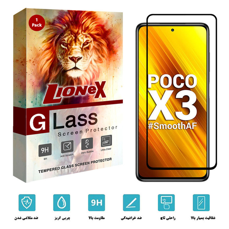 محافظ صفحه نمایش سرامیکی لایونکس مدل CRC-L مناسب برای گوشی موبایل شیائومی Poco X3