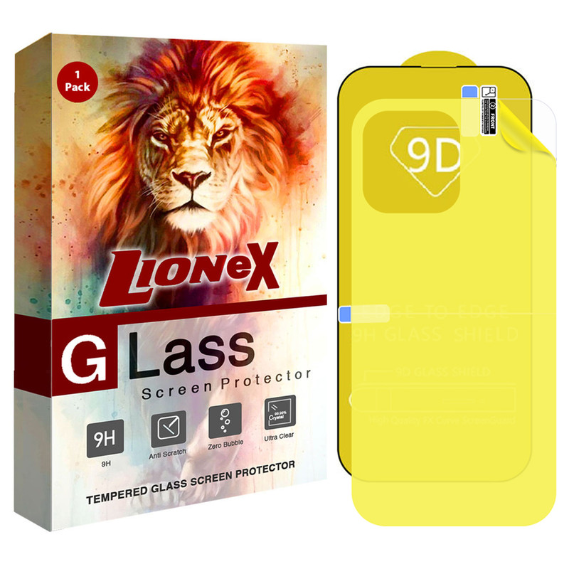 محافظ صفحه نمایش لایونکس مدل 2FN_14 مناسب برای گوشی موبایل اپل iPhone 14 Pro به همراه محافظ پشت گوشی