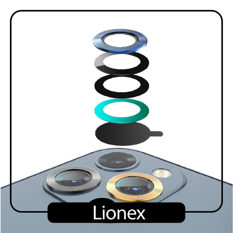 محافظ لنز دوربین لایونکس مدل RING-LENS مناسب برای گوشی موبایل اپل iPhone 14