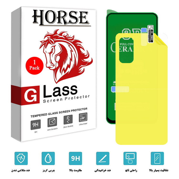 محافظ صفحه نمایش هورس مدل 2CRN مناسب برای گوشی موبایل شیائومی Poco M3 Pro 4G به همراه محافظ پشت گوشی