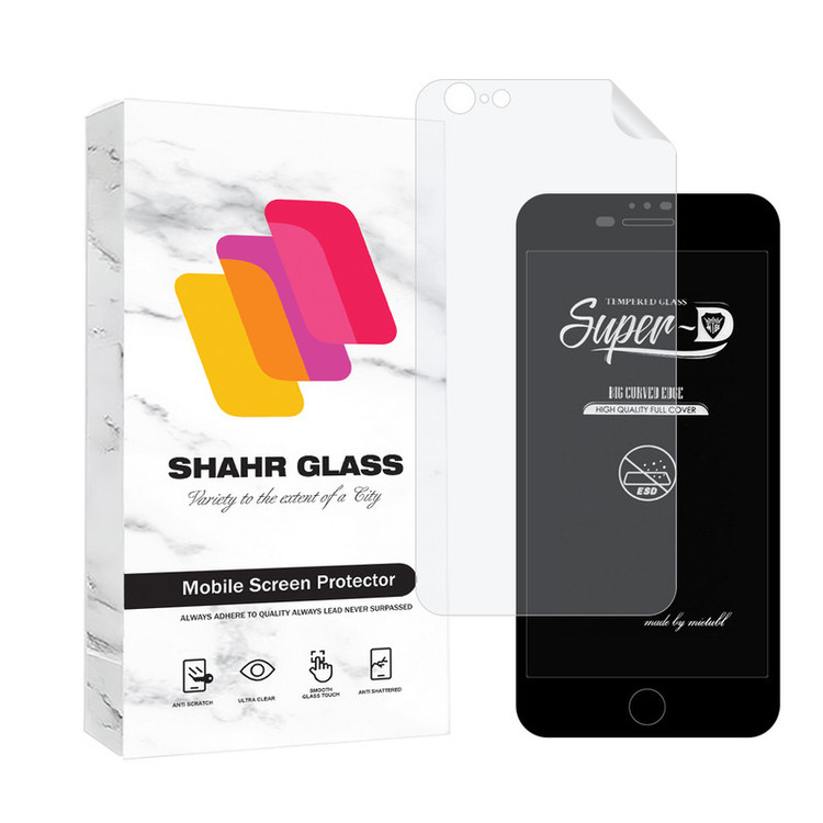 محافظ صفحه نمایش شهر گلس مدل SUPNABKSH مناسب برای گوشی موبایل اپل iPhone 6s Plus / 6 Plus به همراه محافظ پشت گوشی