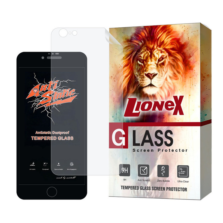 محافظ صفحه نمایش آنتی استاتیک لایونکس مدل ANTNABKLI مناسب برای گوشی موبایل اپل iPhone 6 / iPhone 6s به همراه محافظ پشت گوشی