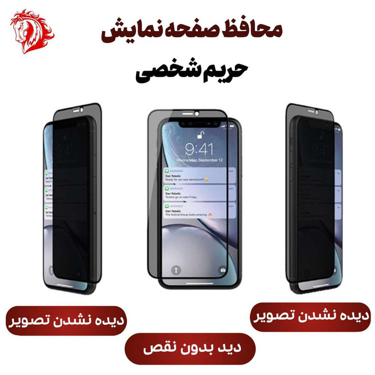 محافظ صفحه نمایش سرامیکی حریم شخصی هورس مدل PRIVATECRH مناسب برای گوشی موبایل شیائومی Poco C40