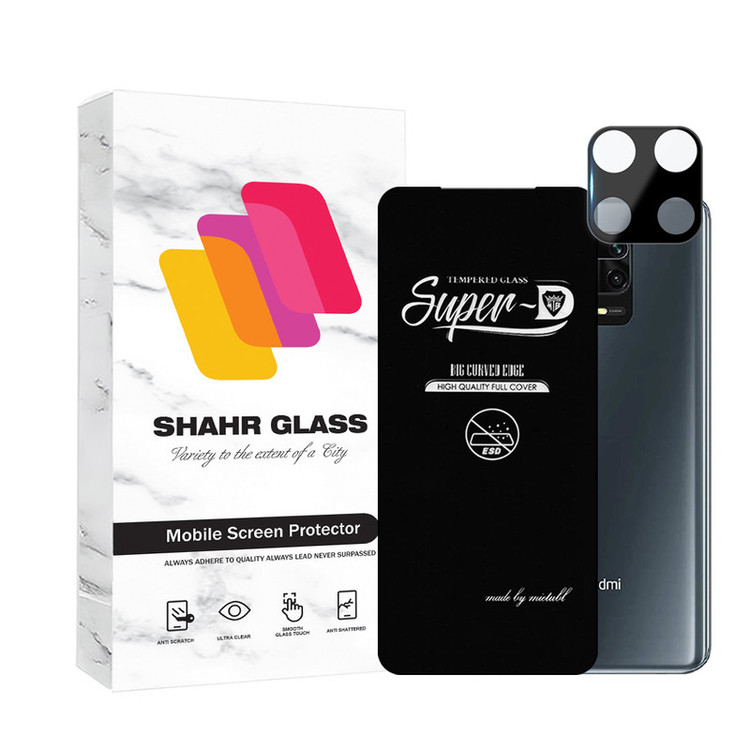 محافظ صفحه نمایش شهر گلس مدل SUPLNFUSH مناسب برای گوشی موبایل شیائومی Redmi Note 9S / Redmi Note 10 Lite 4G / Poco M2 Pro به همراه محافظ لنز گوشی