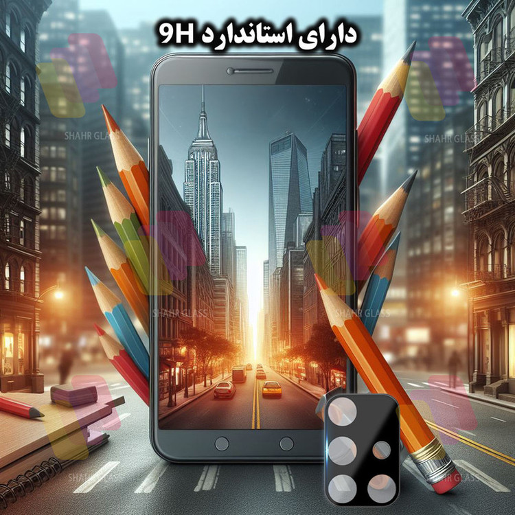 محافظ صفحه نمایش شهر گلس مدل SUPLNFUSH مناسب برای گوشی موبایل سامسونگ Galaxy A51 4G / A51 5G به همراه محافظ لنز