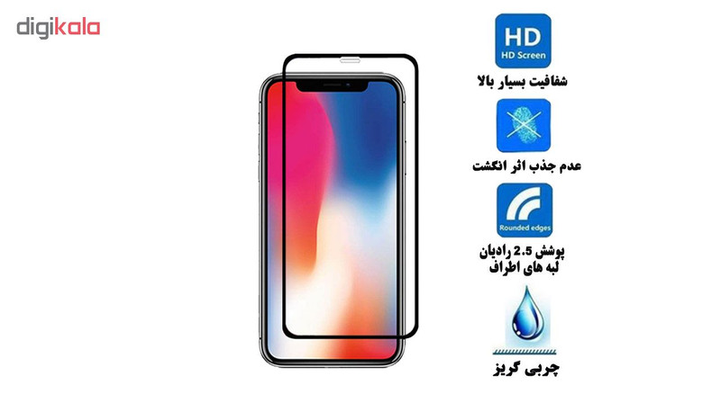 محافظ صفحه نمایش 5D لایونکس مدل USS مناسب برای گوشی موبایل اپل iPhone X