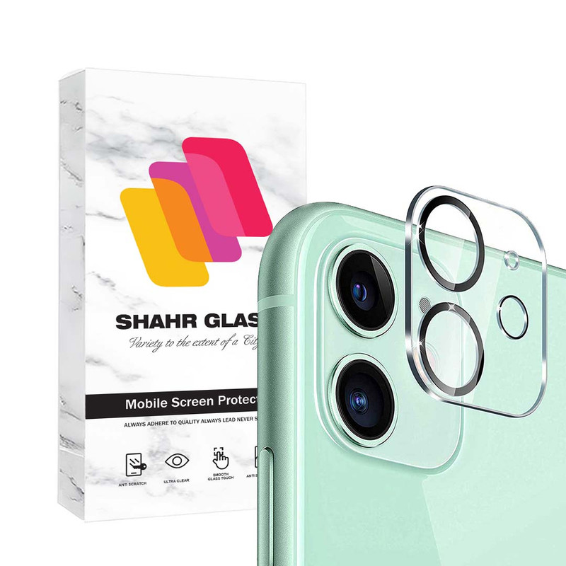 محافظ لنز دوربین شهر گلس مدل 3DLNZSLSH مناسب برای گوشی موبایل اپل iPhone 11