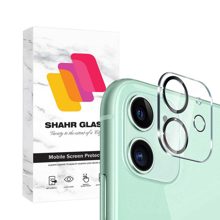 محافظ لنز دوربین شهر گلس مدل 3DLNZSLSH مناسب برای گوشی موبایل اپل iPhone 11