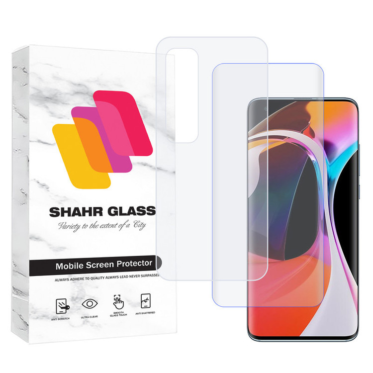 محافظ صفحه نمایش یووی شهر گلس مدل UVNANOMTBSH مناسب برای گوشی موبایل شیائومی Mi 10 Ultra 5G به همراه محافظ پشت گوشی هیدروژل