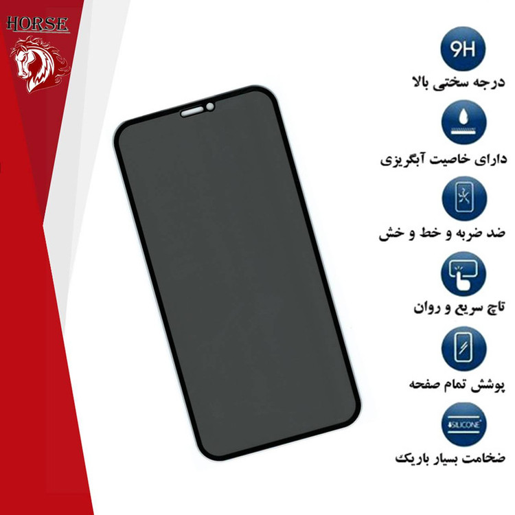 محافظ صفحه نمایش حریم شخصی هورس مدل PFH مناسب برای گوشی موبایل اپل iPhone 12 Pro