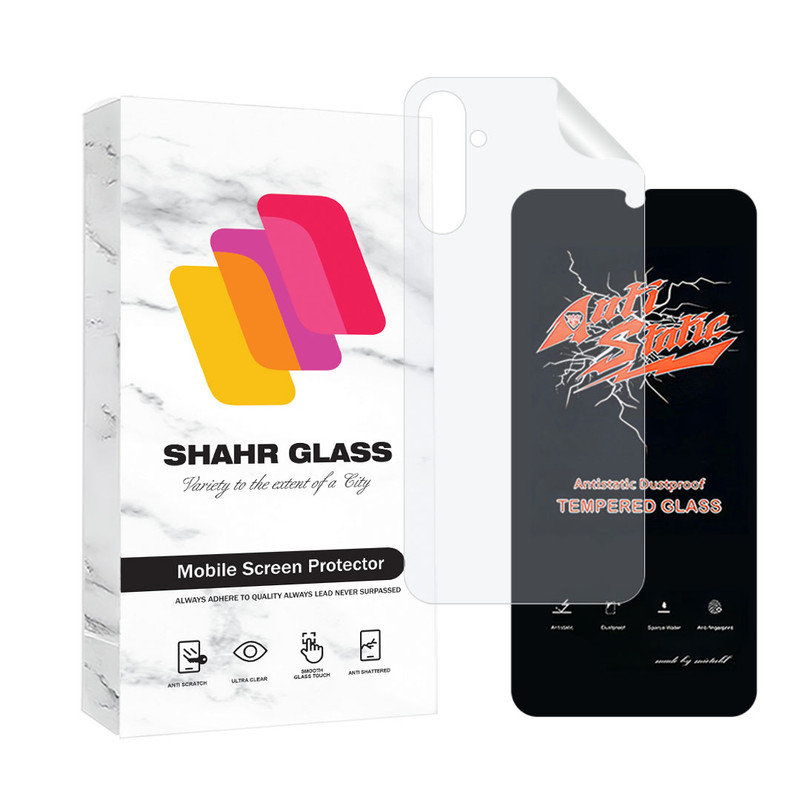 محافظ صفحه نمایش شهر گلس مدل ANTNABKSH مناسب برای گوشی موبایل سامسونگ Galaxy M34 5G به همراه محافظ پشت گوشی